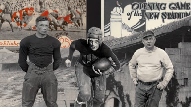 Memorial Stadium 1923-32 with Ed Weir, Red Grange, Dana Bible